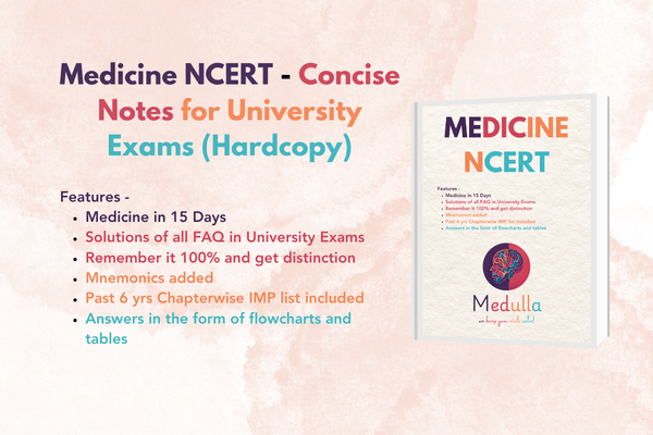 Medicine NCERT - Concise Notes for University Exams (Hardcopy) cover