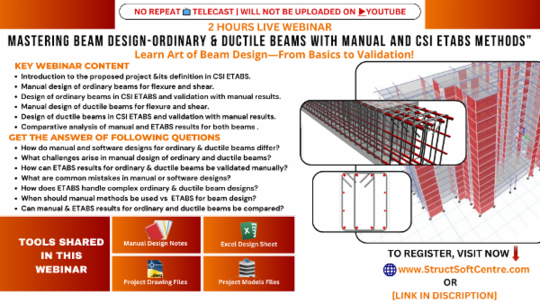 Mastering Beam Design—Ordinary & Ductile Beams with Manual and CSI ETABS Methods Learn Art of Beam Design—From Basics to Validation! cover