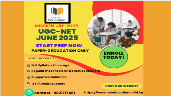 UGC-NET JUNE 2025|| MISSION JRF 2025|| PAPER-2 EDUCATION ONLY cover