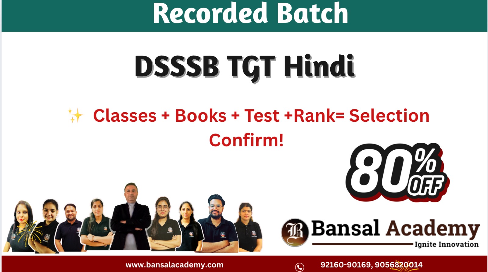 DSSSB TGT Hindi Recorded Batch