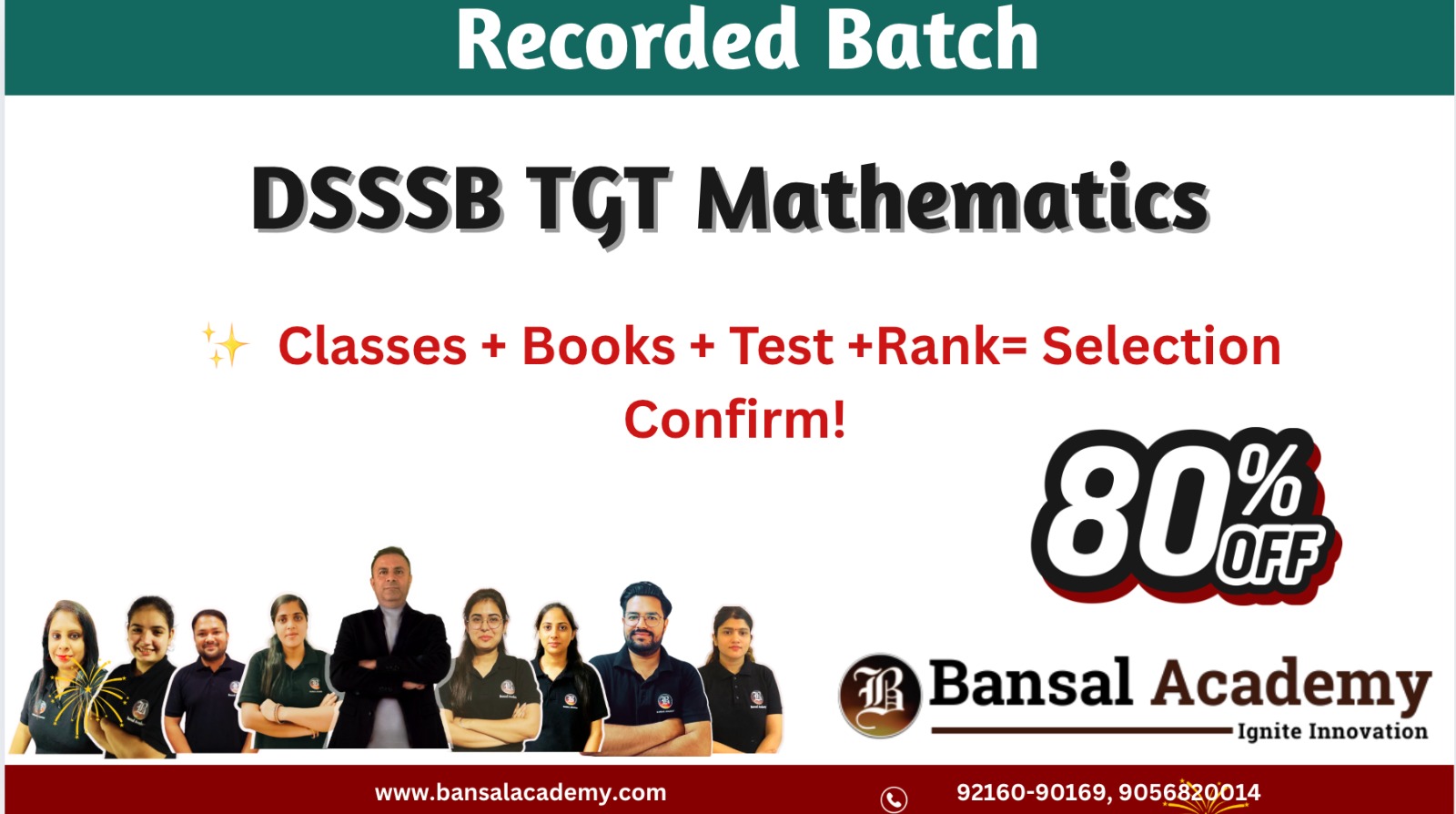 DSSSB TGT Mathematics Recorded
