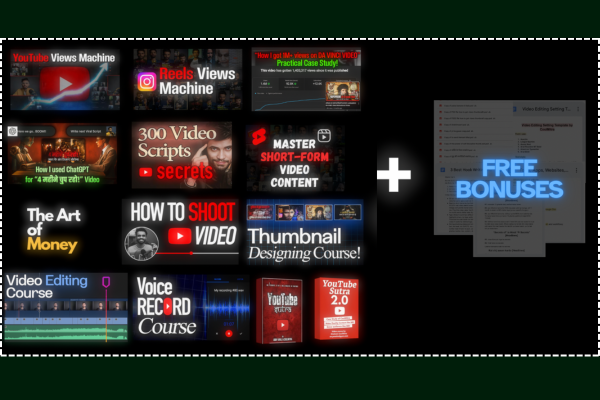 YouTube Growth Courses (All in ONE) Use '2025' Code to Pay 1,299/- cover
