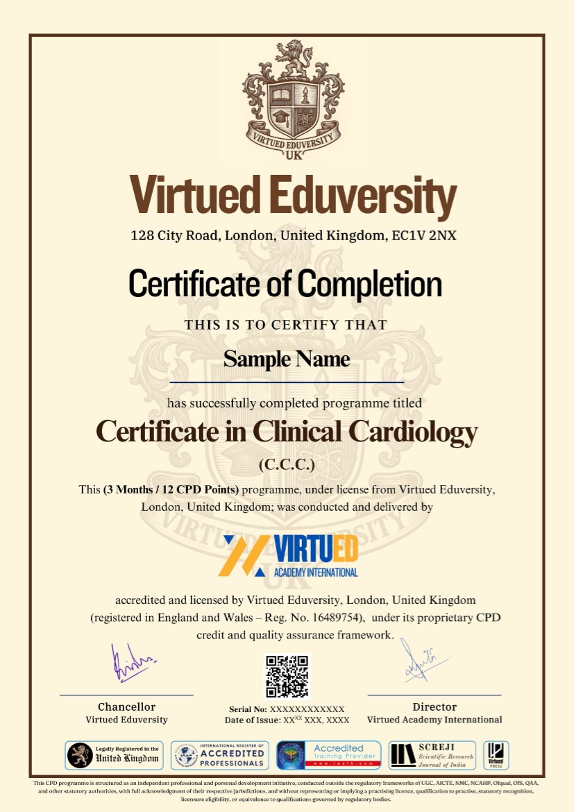 Cardiology Course Certificate