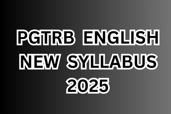 PGTRB - ENGLISH - ONLINE COURSE - 2025 cover