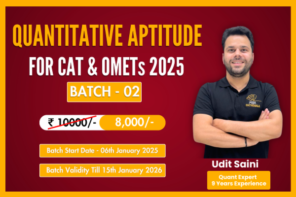 Complete Quantitative Aptitude (Batch 02) for CAT & OMETs 2025 by Udit Sir cover