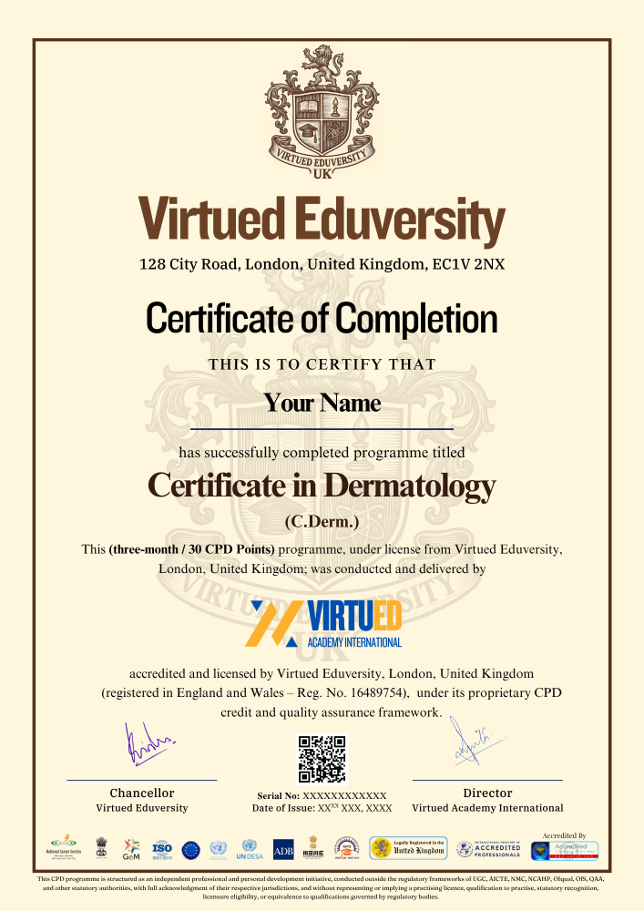 Dermatology Course Certificate