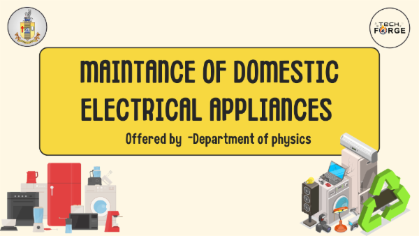 Maintance of Domestic Electrical Appliances cover