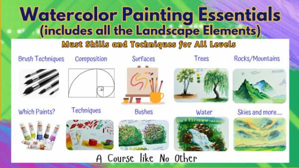 Watercolor Essentials: From Basic Techniques to Beautiful Art cover