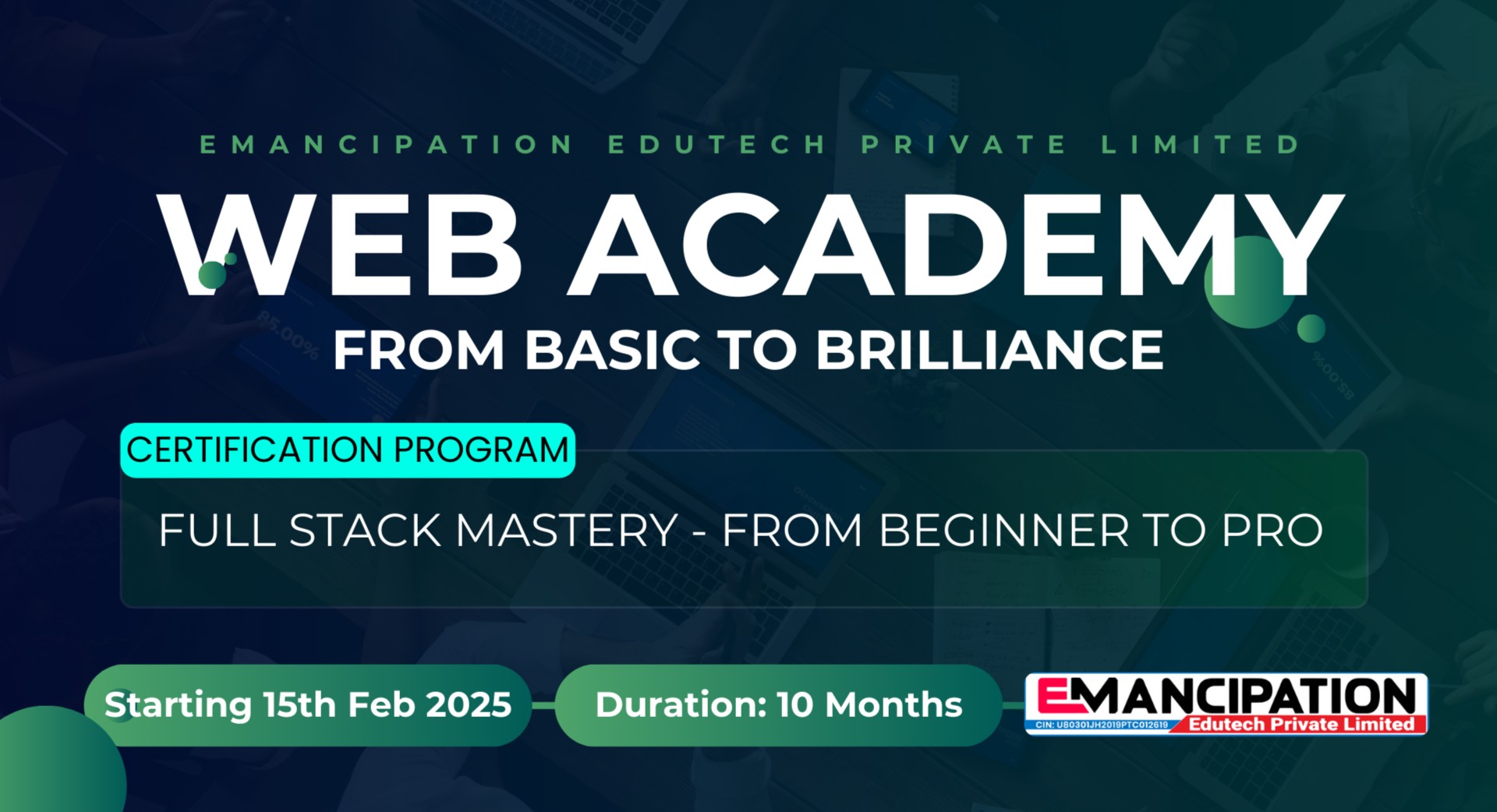 Full Stack Mastery - From Beginner to Pro Certification Program cover