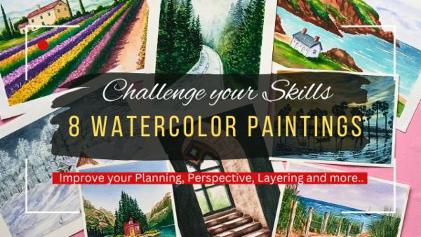 8 Watercolor Paintings to Challenge Your Skills cover