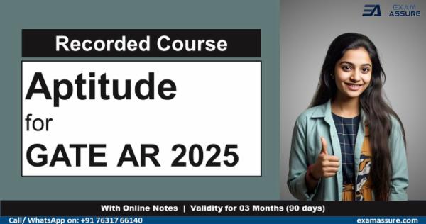 Aptitude Course for GATE Architecture and Planning 2025 (Recorded Course) cover