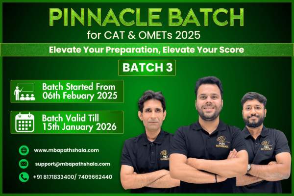 Complete CAT & OMETs 2025 Preparation Batch 03 (Basic to Advanced) | Pinnacle Batch cover