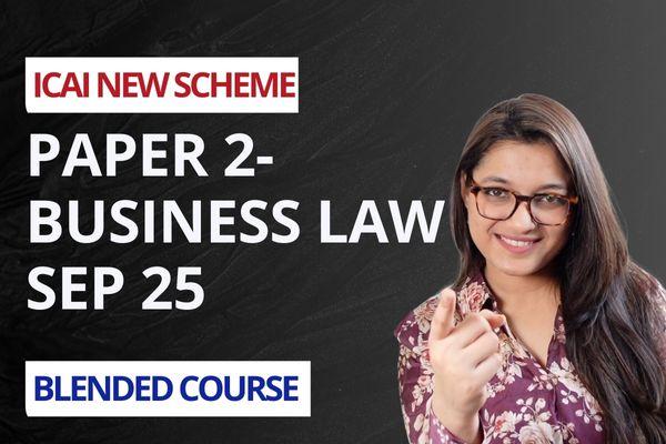 CA Foundation Business Laws for Sep 2025 cover