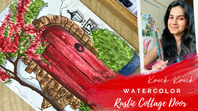 Paint a Rustic Vintage Cottage Door With Watercolors cover