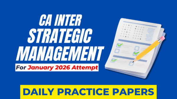 CA Inter SM Daily Practice Papers For January 2026 cover