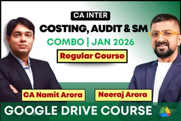 CA Inter Audit, SM & Costing Combo for January 2026 | Google Drive | Neeraj Arora & CA Namit Arora cover