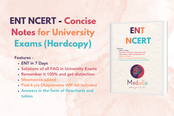 ENT NCERT - Concise Notes for University Exams (Hardcopy) cover