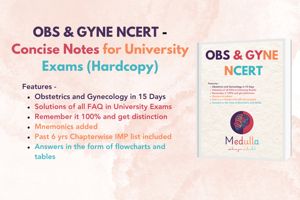 OBS & GYNE NCERT : Concise Notes for University Exams (Hardcopy) cover