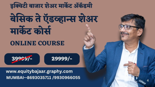 बेसिक ते ऍडव्हान्स शेअर मार्केट कोर्स cover