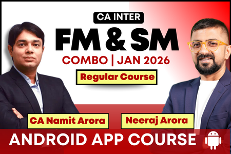 CA Inter FM & SM Combo for January 2026 | Android App | CA Namit Arora & Neeraj Arora cover