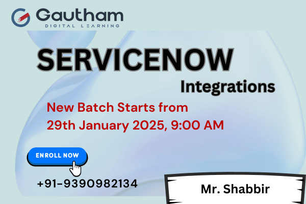 ServiceNow Integration Live Classes : New Batch Starts from 29th January 2025 09:00 AM cover