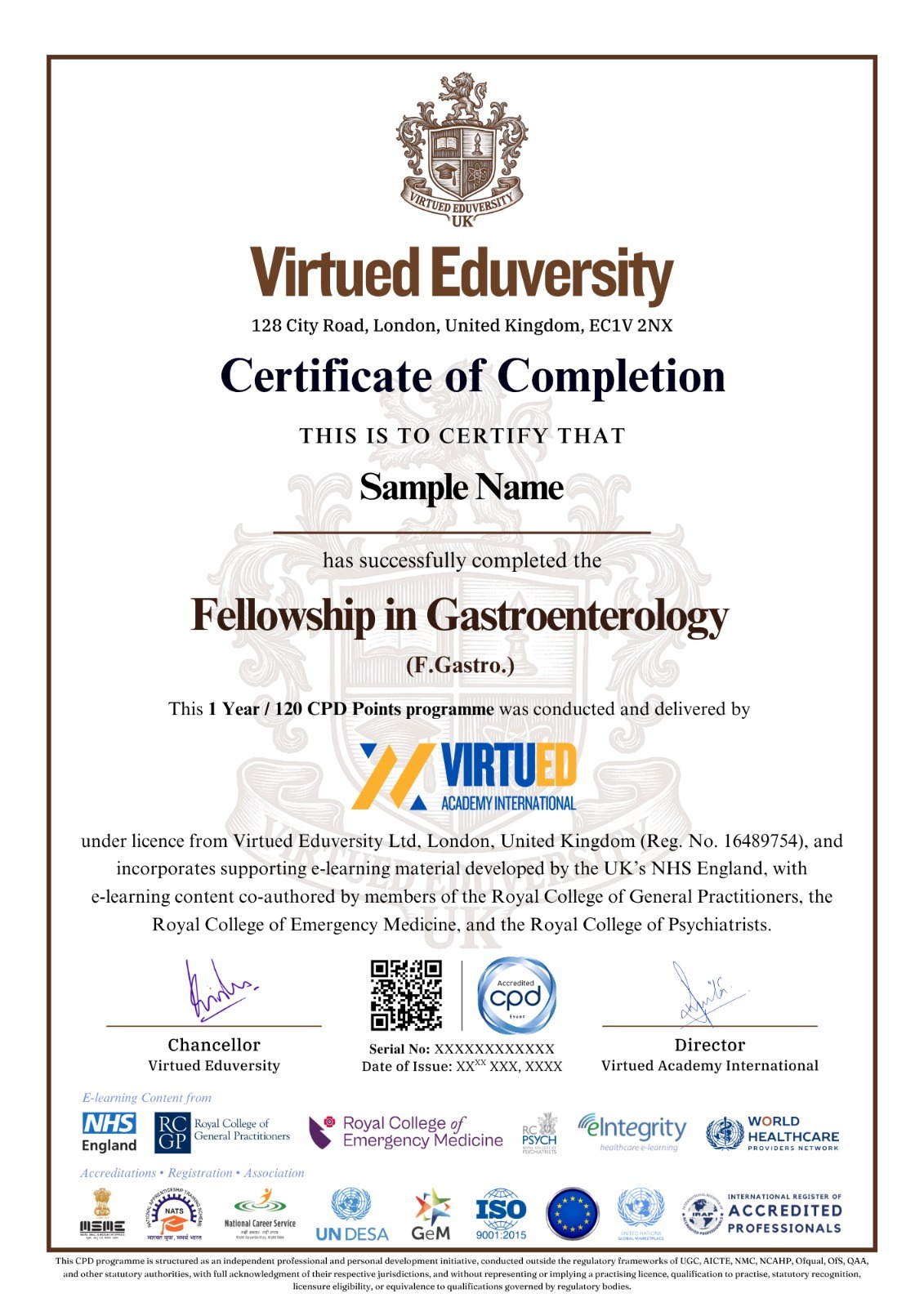 Fellowship in Gastroenterology certificate 1