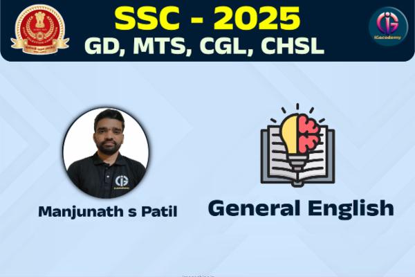 General English - By Manjunath S Patil - January Batch