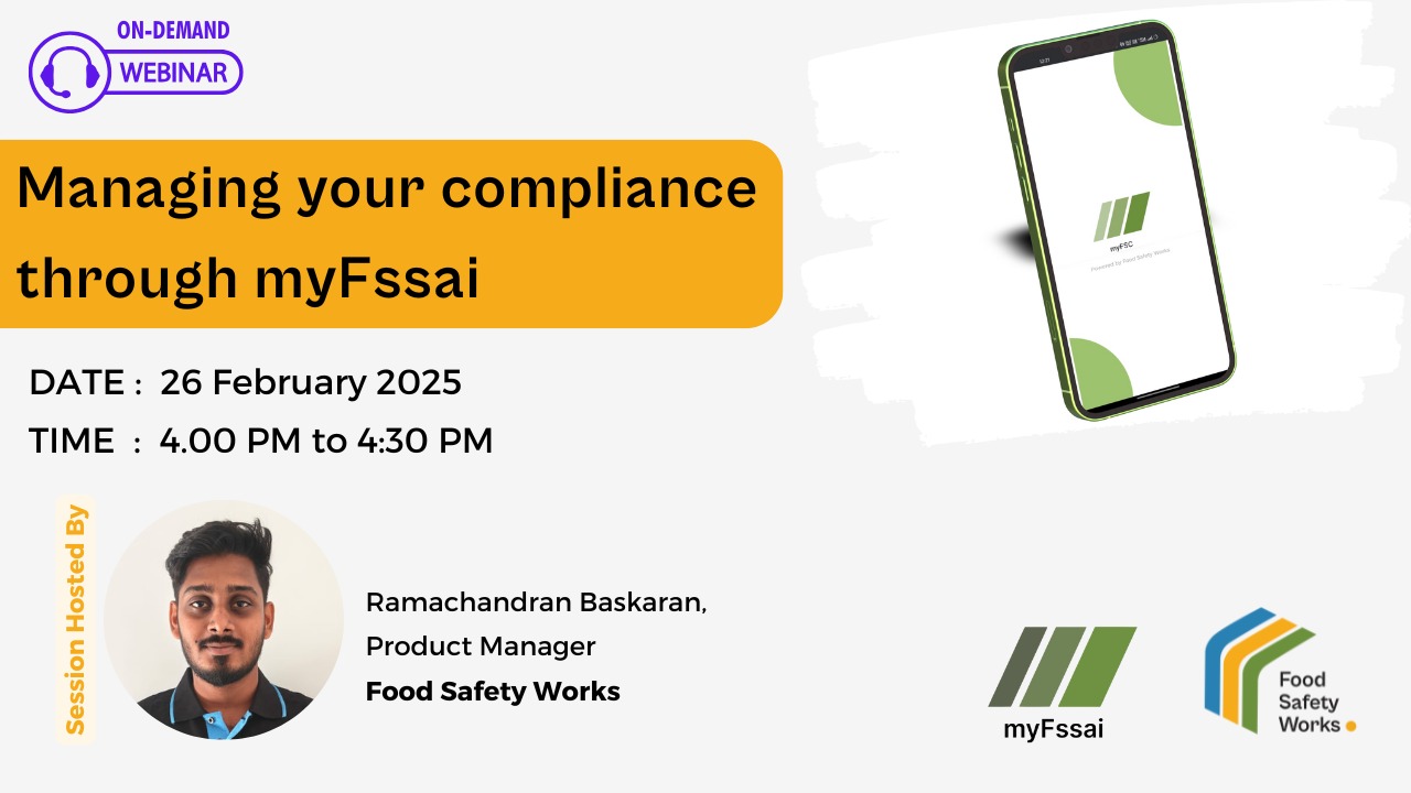 Managing your compliance through myFssai cover