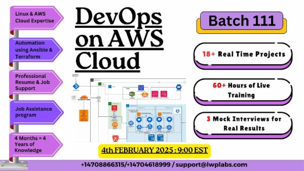 Batch111-Master Program in DevOps on AWS Cloud with 18 Projects - Live Course cover