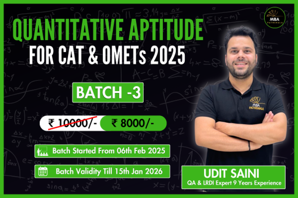 Complete Quantitative Aptitude (Batch 03) for CAT & OMETs 2025 by Udit Sir cover