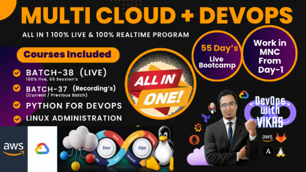 Multi-Cloud with AWS DevOps Program: Realtime (Batch 38) All-in-One Course cover