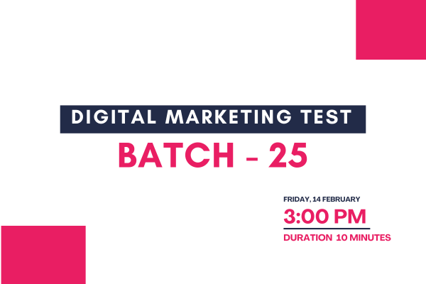 Digital Marketing Test-01 Batch 25 cover