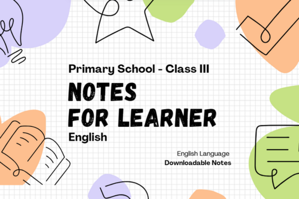 Notes - Class 3 - English cover
