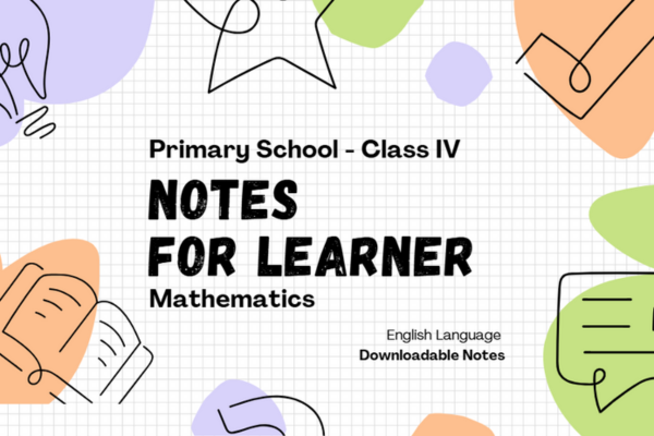 Notes - Class 4 - Mathematics cover