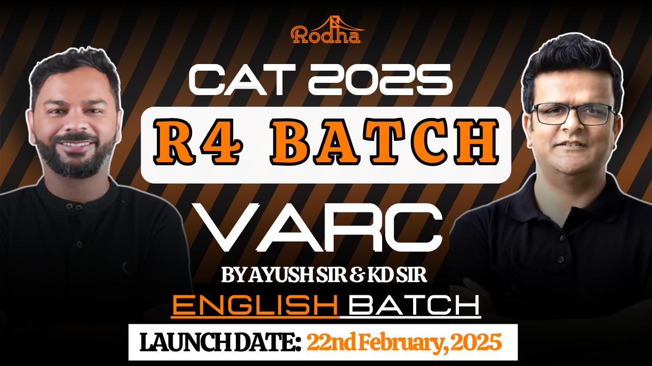 CAT 2025 | Batch - R4 (English) | Zero to Zenith Verbal Ability & Reading Comprehension by KD Sir & Ayush Sir for CAT 2025 cover