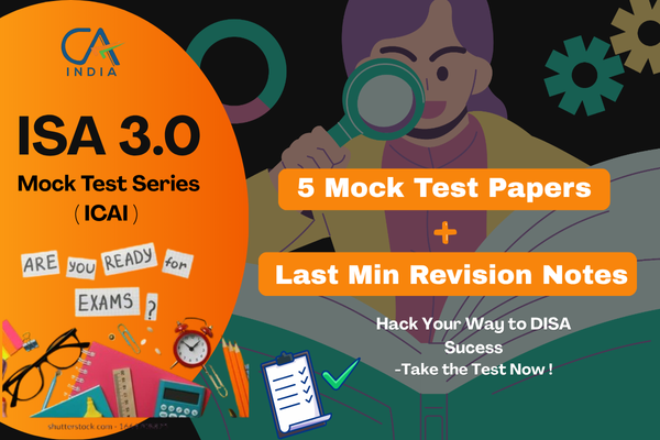 (ICAI) ISA 3.0 - Mock Test Series & Last Minute Revision Notes cover