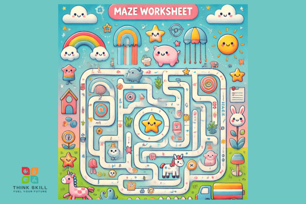 Kindergarten - Maze Worksheet cover