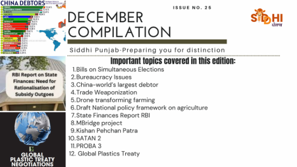 Punjab PCS December 2024 Current Affairs Magazine cover