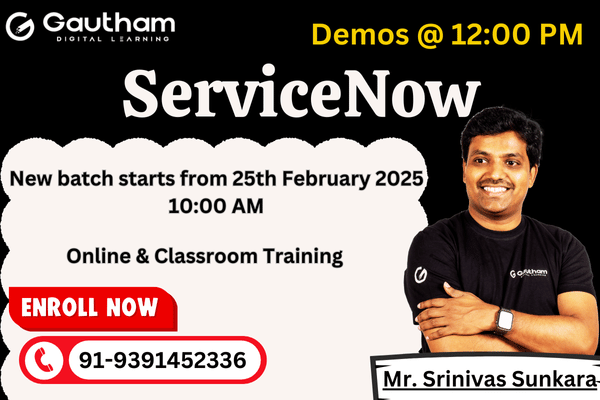 ServiceNow Live Classes : New Batch Starts from 25th February 2025 10:00 AM cover