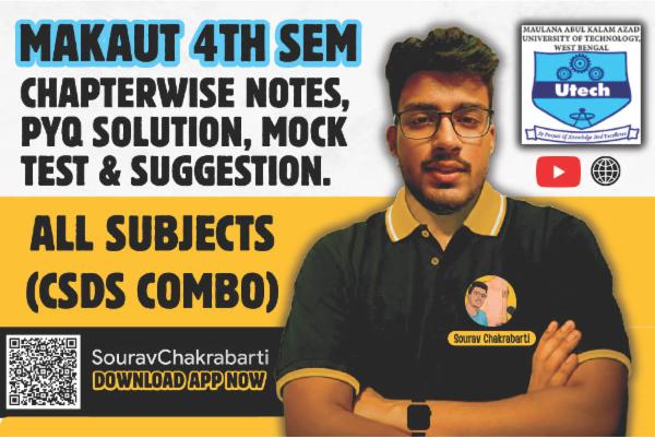 MAKAUT 4TH SEMESTER CSE DATA SCIENCE CHAPTER WISE NOTES+PYQ WITH SOLUTION cover