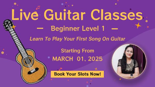 MARCH 2025 - Live Guitar Classes - Pre - Bookings Open cover