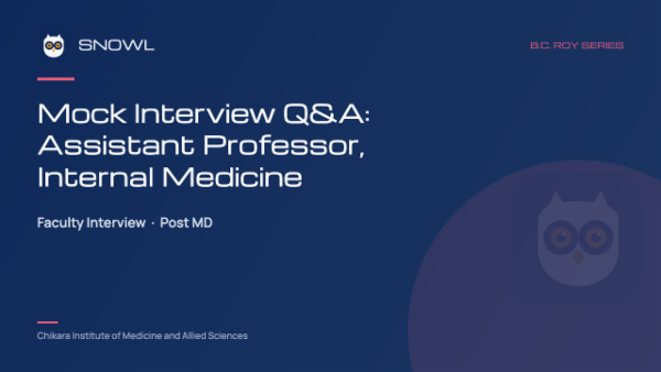 Mock Interview Q&A: Assistant Professor, Internal Medicine cover