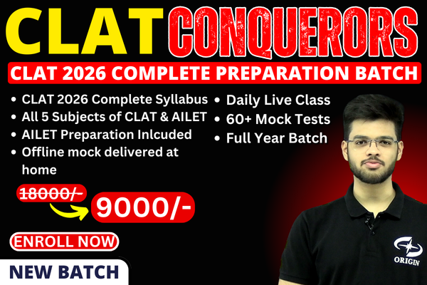 CLAT Conquerors + : CLAT 2026 Complete Preparation Batch II cover