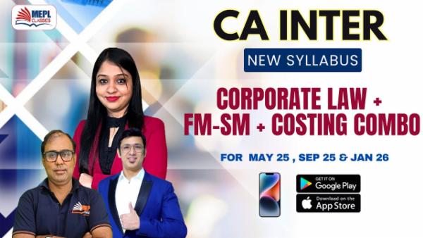 CA INTER (NEW) - CORPORATE LAW + COSTING + FM-SM COMBO ( INCLUDING COSTING BY ASHISH KALRA SIR ) - FOR MOBILE APP (ANDROID / IOS ONLY) cover