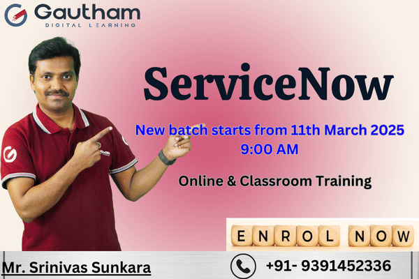 ServiceNow Live Classes : New Batch Starts from 11th March 2025 9:00 AM cover