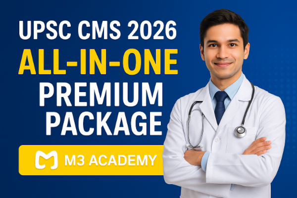 UPSC CMS 2026 – All-in-One Premium Package by M3 Academy {Hinglish} cover