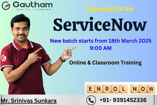 ServiceNow Live Classes : New Batch Starts from 18th March 2025 9:00 AM cover
