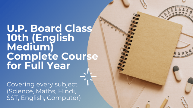 U.P. Board Class 10th English Medium Complete Course for Full Year cover