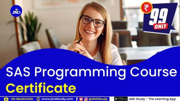 SAS Programming Certificate cover