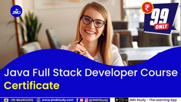 Java Full Stack Developer Certificate cover